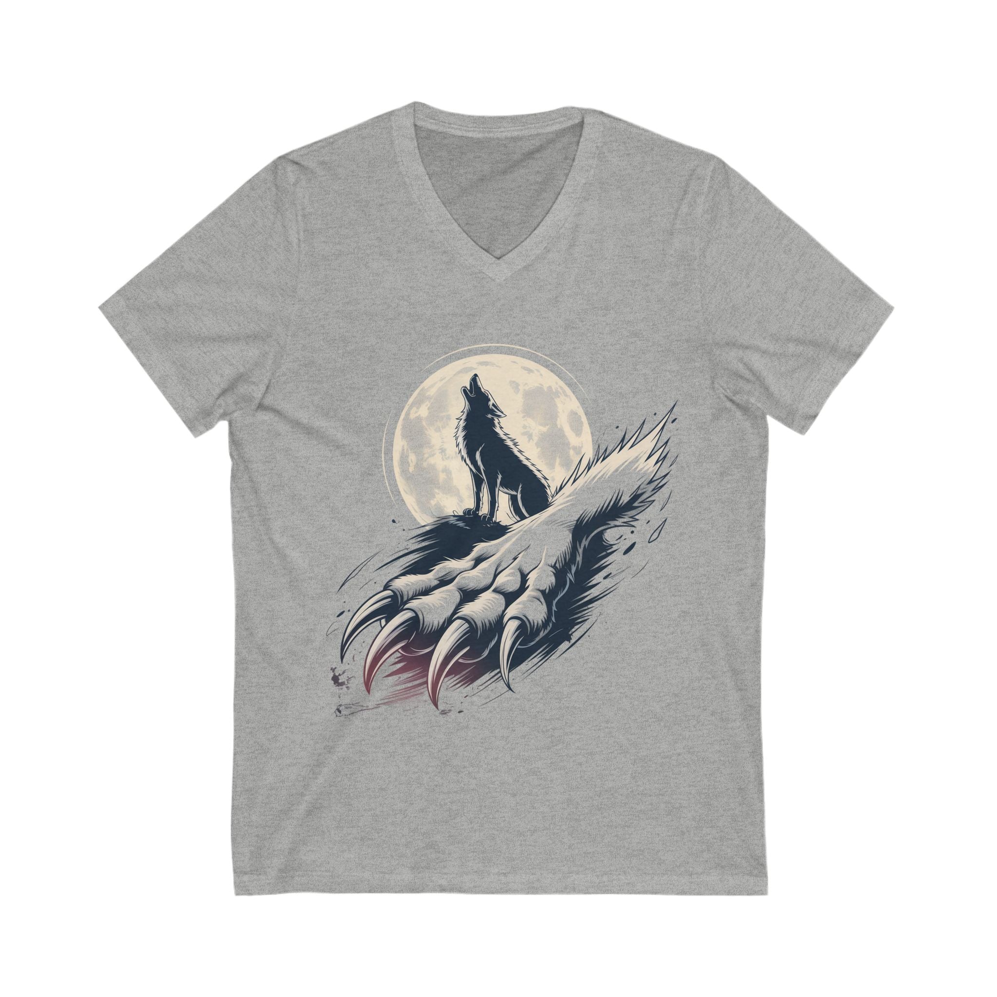 Moon Claw Howl Sleeve V-Neck Tee