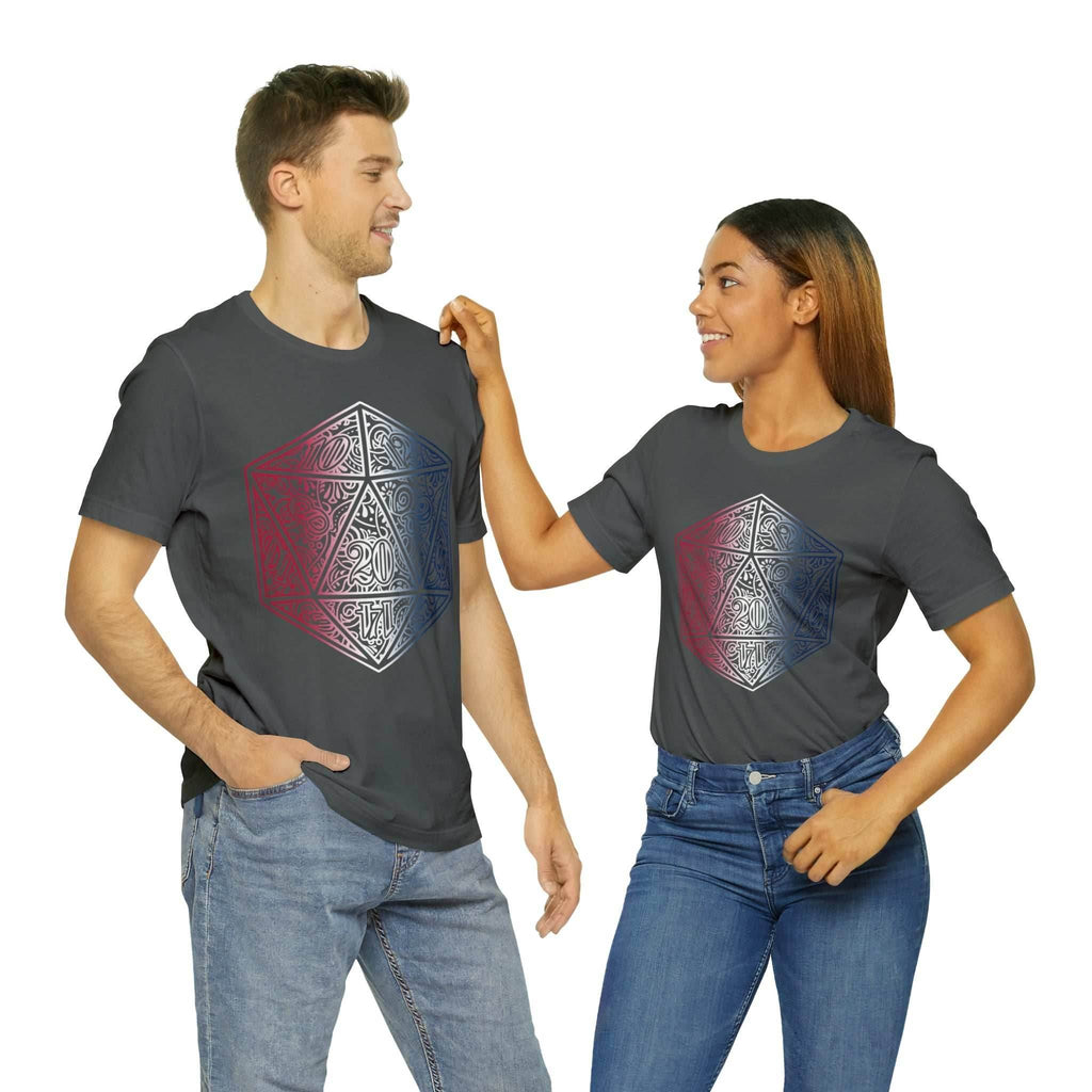 Red, White, and Blue Ombre Ornamental Dice Shirt - Army / S