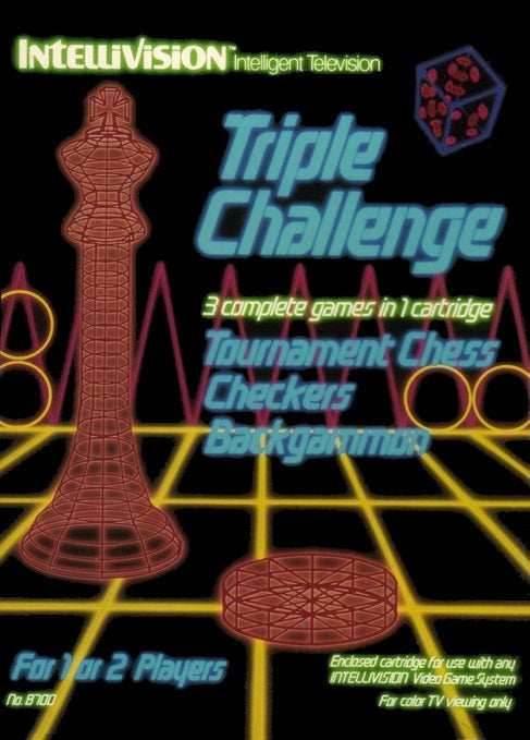 Triple Challenge (Intellivision) - Game Manual Only