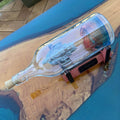 Star Trek USS Defiant and Wormhole in a Bottle - With Stand