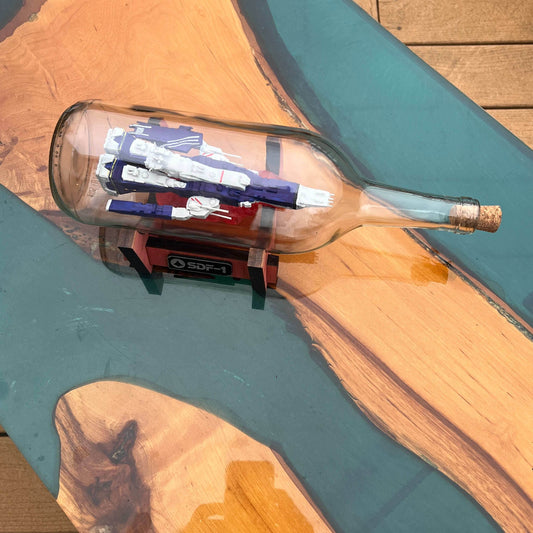 Macross Robotech SDF-1 in a Bottle - With Stand