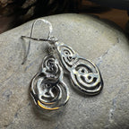 Celtic Triskel Marcasite Earrings