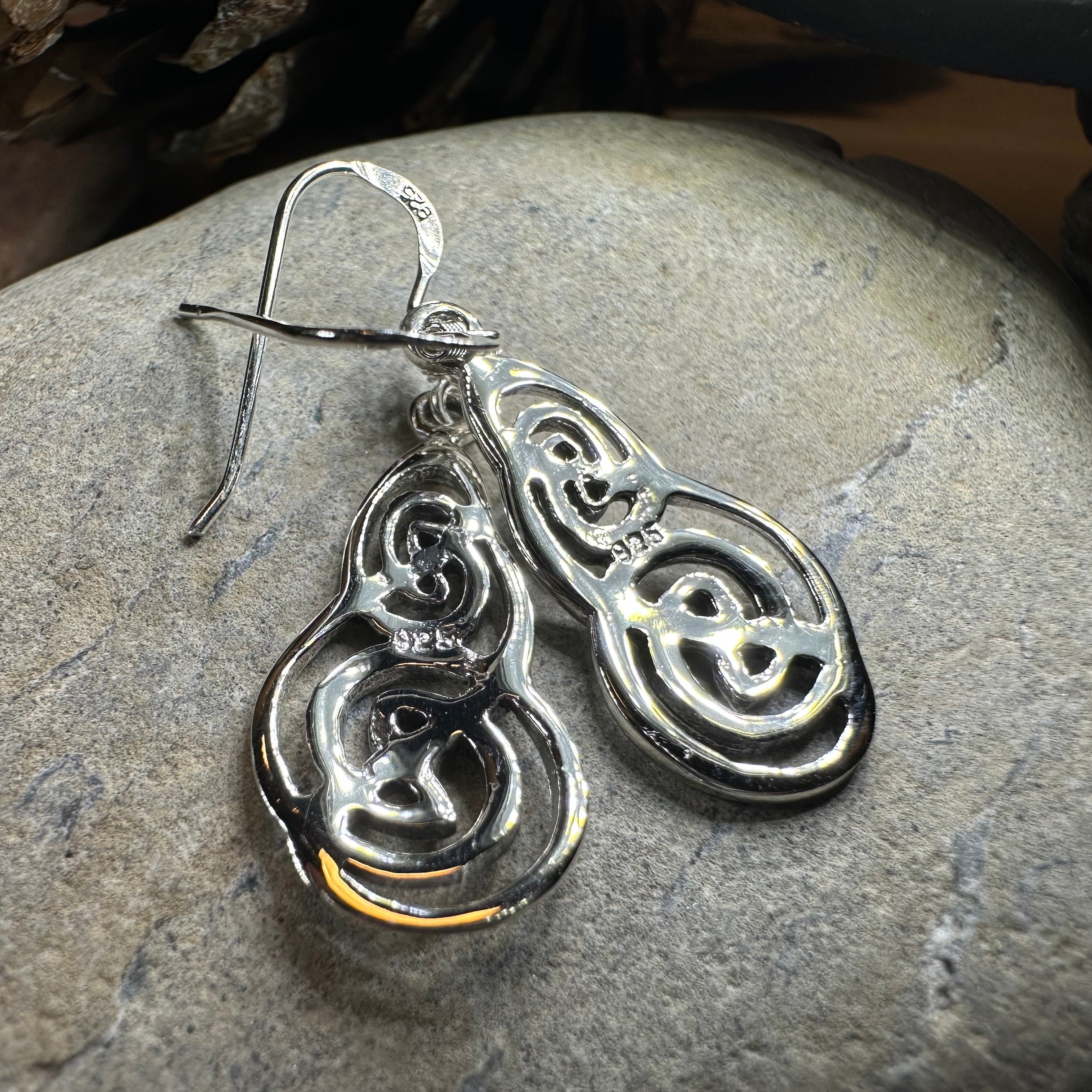 Celtic Triskel Marcasite Earrings