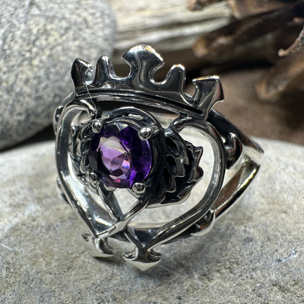 Dedication Luckenbooth Amethyst Ring