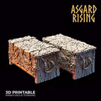 3D Printed Asgard Rising Chests Set 28mm - 32mm Ragnarok D&D