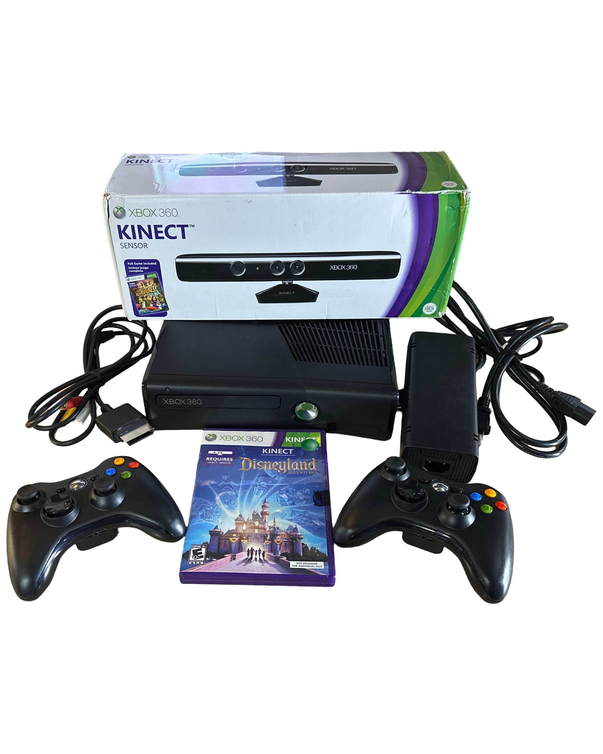 Xbox 360 Slim 4GB Console Kinect Disneyland Adventures Bundle - 