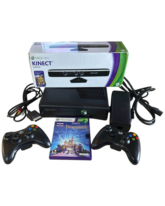 Xbox 360 Slim 4GB Console Kinect Disneyland Adventures Bundle - 