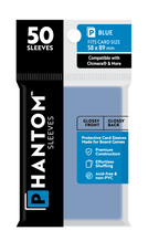 Phantom Sleeves: Blue Size (58mm x 89mm) 50 ct - Glossy Front / Glossy Back