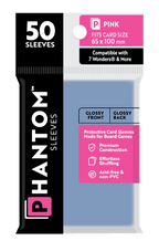 Phantom Sleeves: Pink Size (65mm x 100mm) 50 ct - Glossy Front / Glossy Back