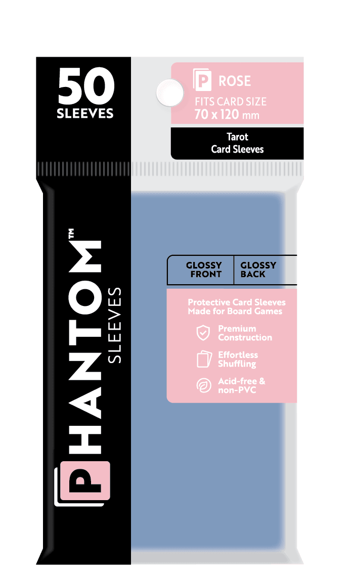 Phantom Sleeves: Rose Size (70mm x 120mm) 50 ct - Glossy Front / Glossy Back