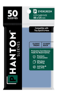 Phantom Sleeves: Evergreen Size (88mm x 125mm) 50 ct - Glossy Front / Glossy Back