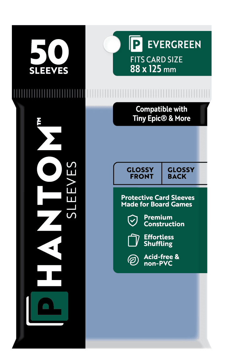 Phantom Sleeves: Evergreen Size (88mm x 125mm) 50 ct - Glossy Front / Glossy Back