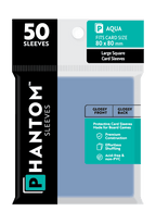 Phantom Sleeves: Aqua Size (80mm x 80mm) 50 ct - Glossy Front / Glossy Back
