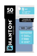 Phantom Sleeves: Sky Size (75mm x 105mm) 50 ct - Glossy Front / Glossy Back