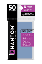 Phantom Sleeves: Violet Size (49mm x 93mm) 50 ct - Glossy Front / Glossy Back
