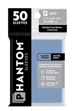 Phantom Sleeves: Gray Size (64mm x 88mm) 50 ct - Glossy Front / Matte Back
