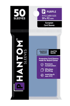 Phantom Sleeves: Purple Size (59mm x 92mm) 50 ct - Glossy Front / Matte Back