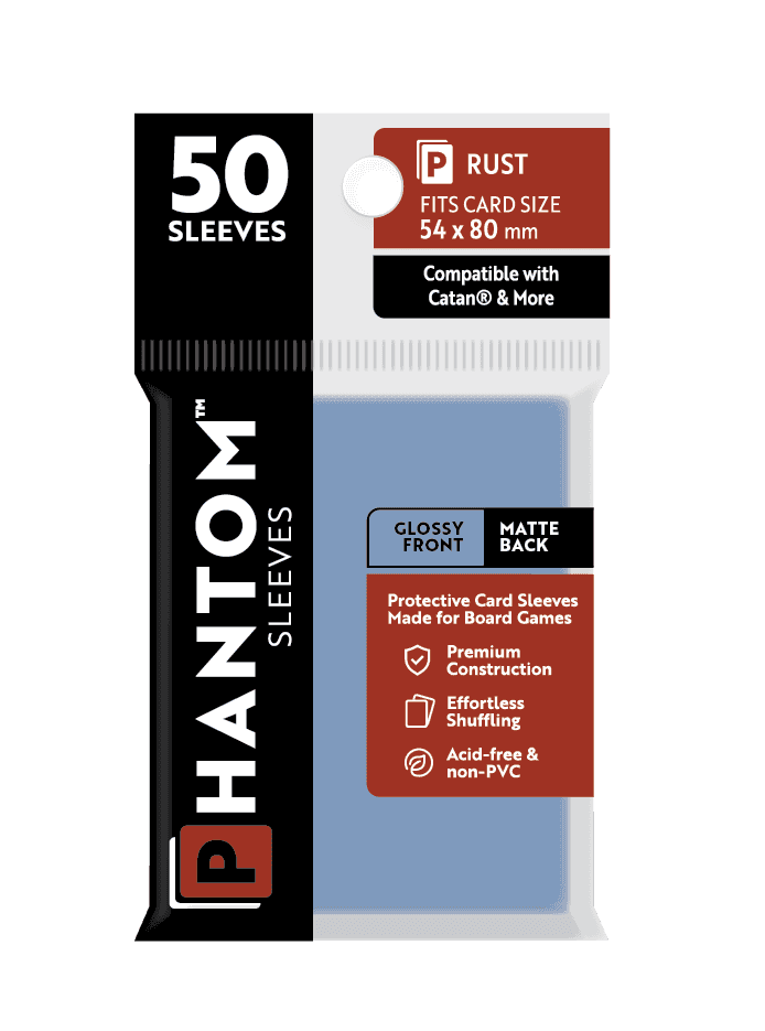 Phantom Sleeves: Rust Size (54mm x 80mm) 50 ct - Glossy Front / Matte Back