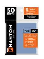 Phantom Sleeves: Orange Size (70mm x 70mm) 50 ct - Glossy Front / Matte Back