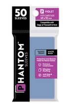 Phantom Sleeves: Violet Size (49mm x 93mm) 50 ct - Glossy Front / Matte Back