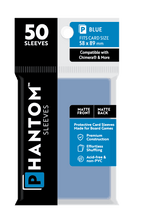 Phantom Sleeves: Blue Size (58mm x 89mm) 50 ct - Matte Front / Matte Back