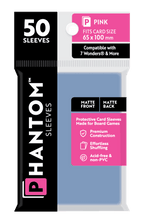 Phantom Sleeves: Pink Size (65mm x 100mm) 50 ct - Matte Front / Matte Back
