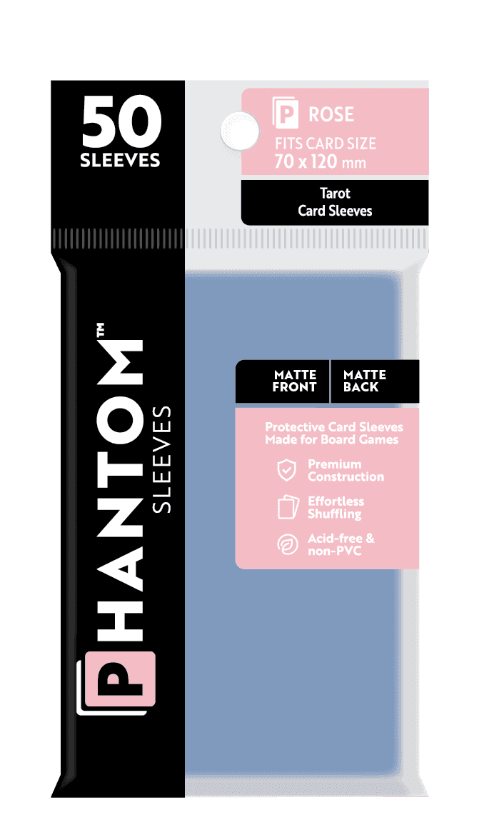 Phantom Sleeves: Rose Size (70mm x 120mm) 50 ct - Matte Front / Matte Back