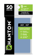 Phantom Sleeves: Lime Size (70mm x 110mm) 50 ct - Matte Front / Matte Back