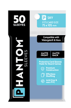 Phantom Sleeves: Sky Size (75mm x 105mm) 50 ct - Matte Front / Matte Back