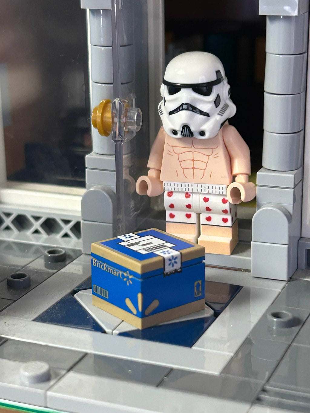 BrickMart Package / Shipping Box - Custom Printed made using LEGO parts - 