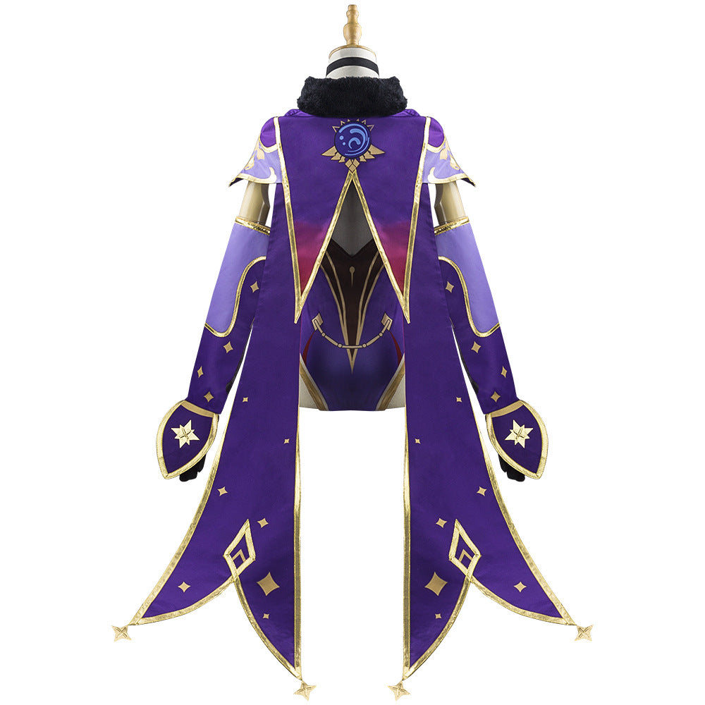 Mona Genshin Impact Cosplay Costume Wig Hat Anime Sexy Jumpsuit Halloween Carnival Party Outfits for Women