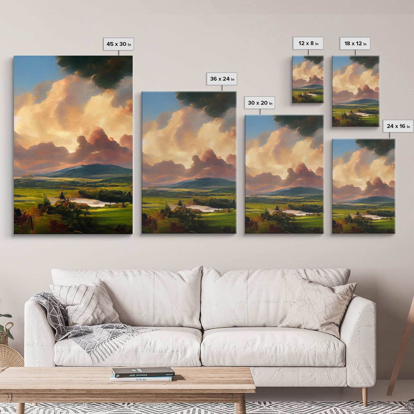 The Dark Tower, 3 Piece Panoramic Art, High Fantasy Concept Art, 3 Piece Wall Art, Ready To Hang Canvas Print - 8x12 In. - 3 Pieces / Stretched Canvas