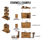Xiguan Components - Stairwell - Left Entrance / Color Printed