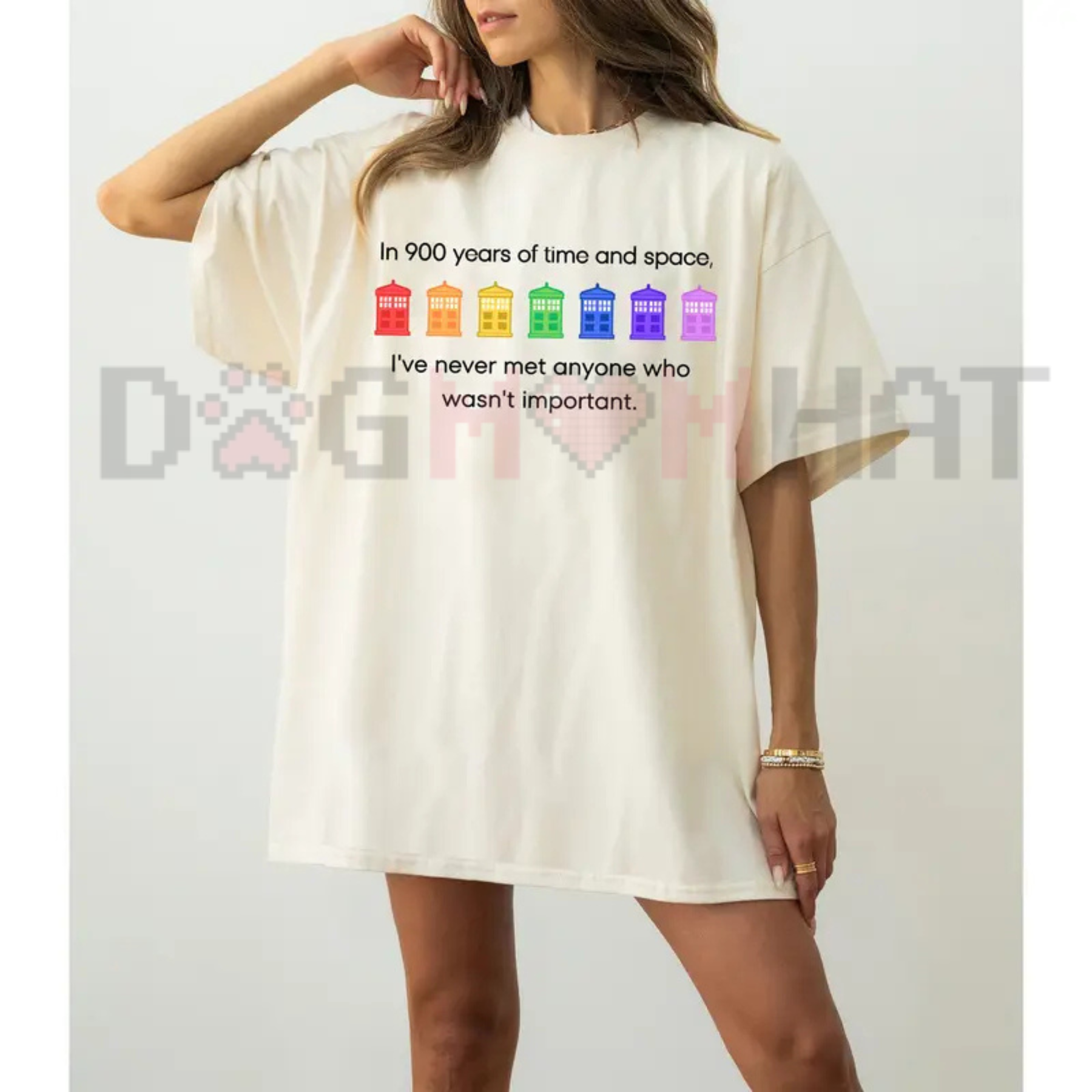 Pride Rainbow Police Box "11th Doctor Quote" T-Shirt