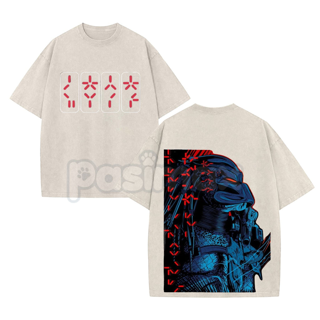 The Predator Classic Horror Movie Washed Tee – Retro 80s Sci-Fi Slasher Graphic T-Shirt