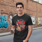 "Code Red" Legendary Gyarados T-Shirt - Retro Shiny Sea Serpent Graphic Tee, Premium 100% Cotton Lake of Rage Inspired Top, Aesthetic Japanese Streetwear Style Shirt, Classic 8-Bit Evolution Gamer Gift, Soft Lived-In Heavyweight Anime Apparel