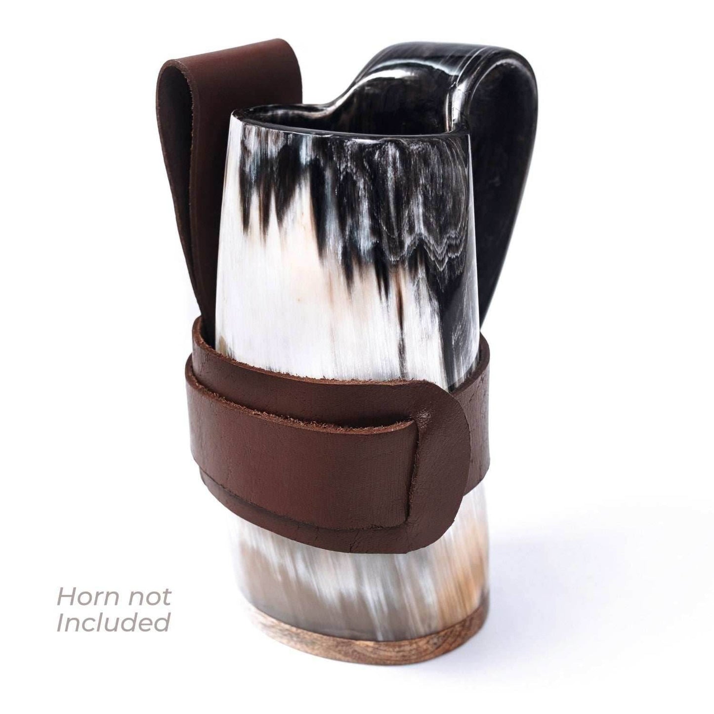 Leather Drinking Horn Frog Holster - 