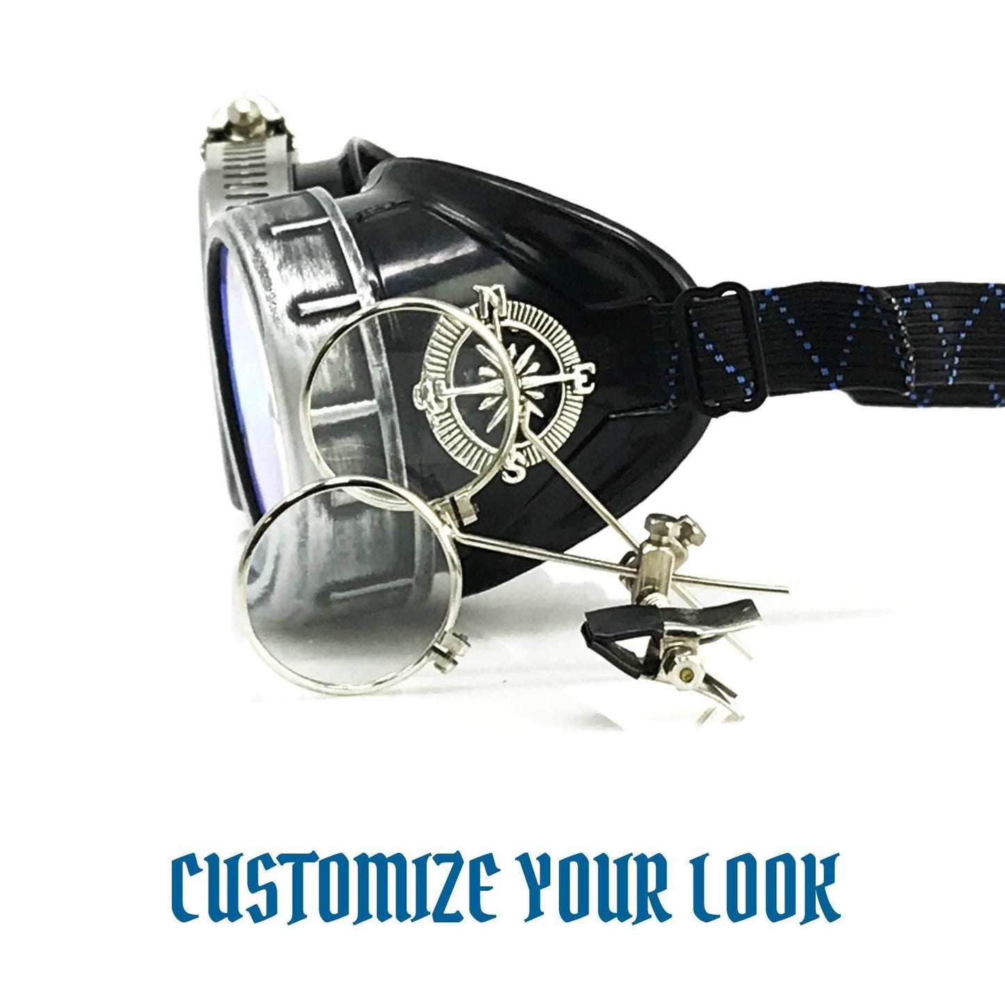 DJ approved glasses Rave eyewear with magnifying eye loupes kaleidoscope lenses - 