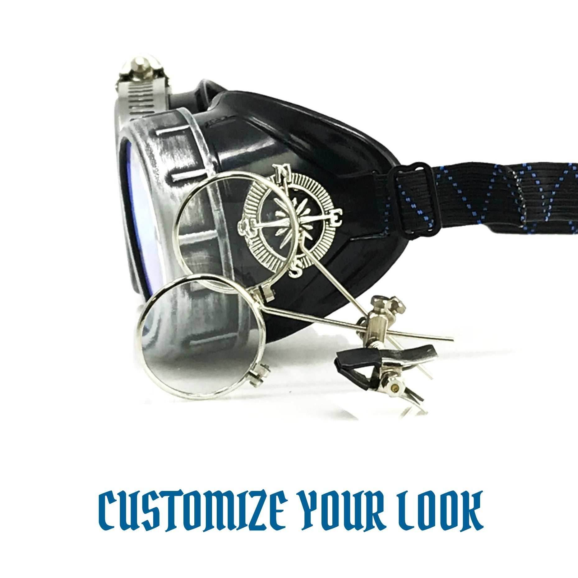 DJ approved glasses Rave eyewear with magnifying eye loupes kaleidoscope lenses - 