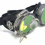 Steampunk Metallic Goggles with magnifying eye loupes pastel goth punk