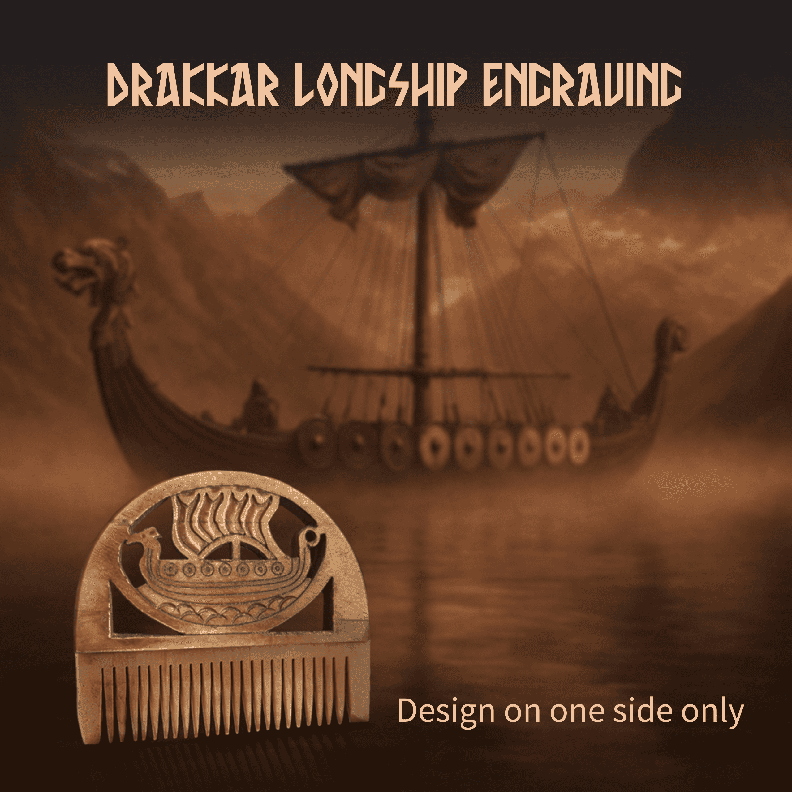 Bone Beard Comb - Drakkar - 