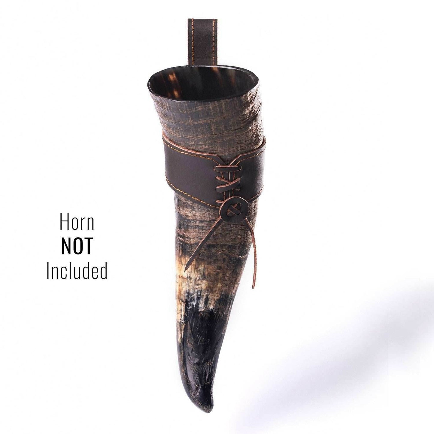 Leather Drinking Horn Frog Holster - 