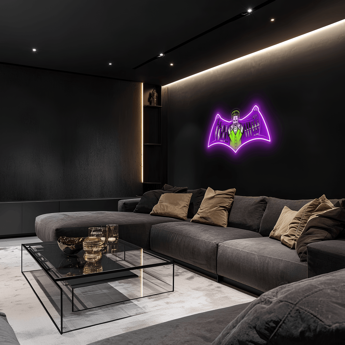 Joker Neon Sign, Uv Print Neon, Joker Uv Print Neon Sign, Neon Wall Art