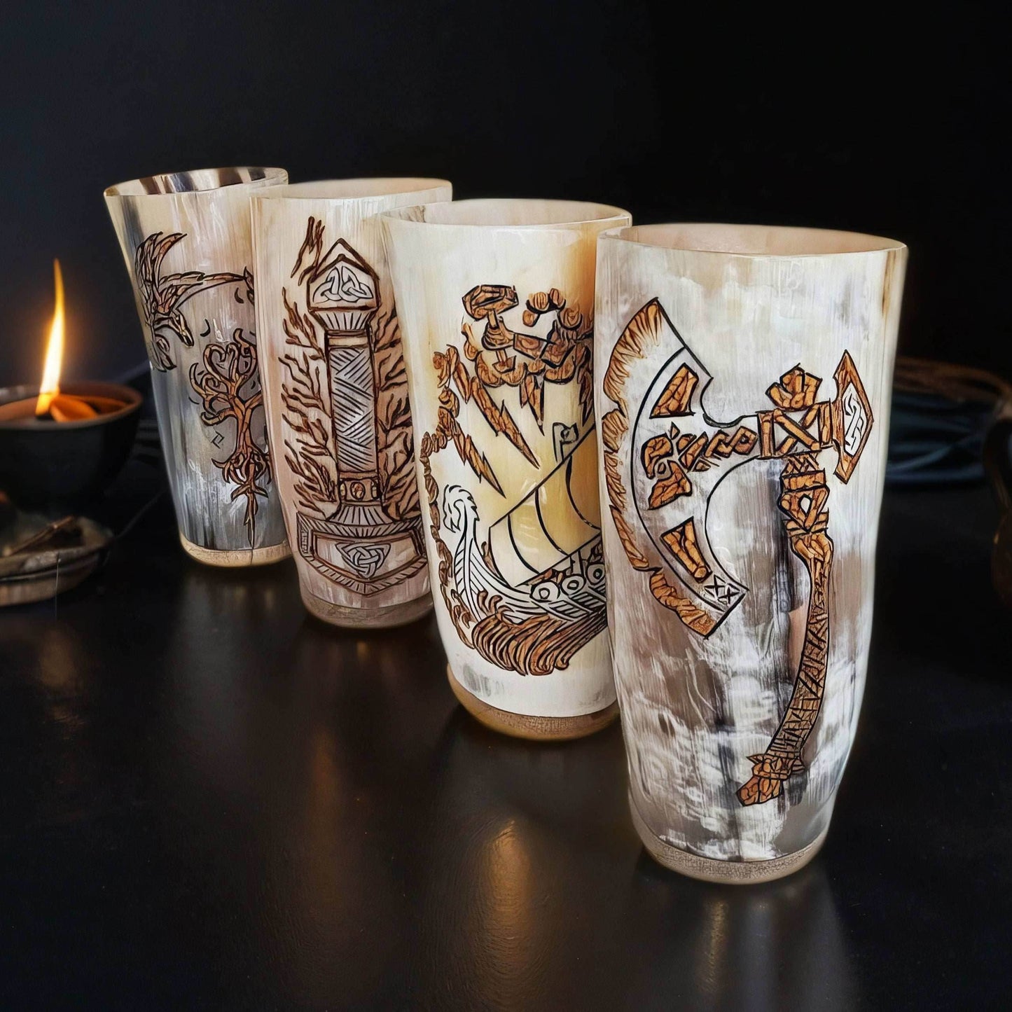 Horn Cups Set (4) - Norse Legends Set