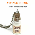 Alice in Wonderland necklace aqua glow