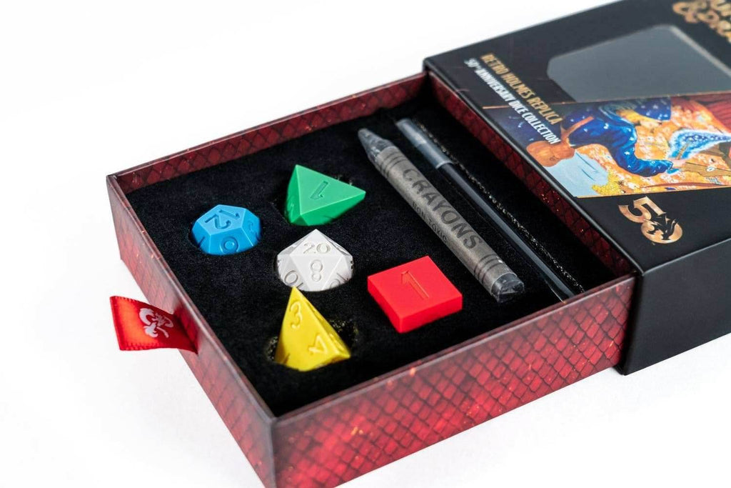 D&D 50th Anniversary Retro Vintage Holmes Replica Dice Set - 