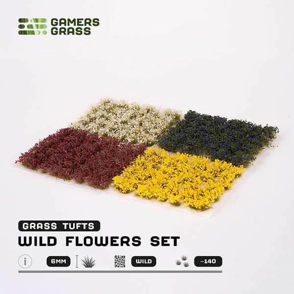 Gamers Grass Tufts: Wild Flowers Set- Wild - 
