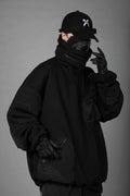 HiH33 Black Utility Hoodie - Black / M