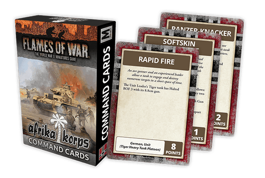 Flames of War: German Afrika Korps Command Cards - 