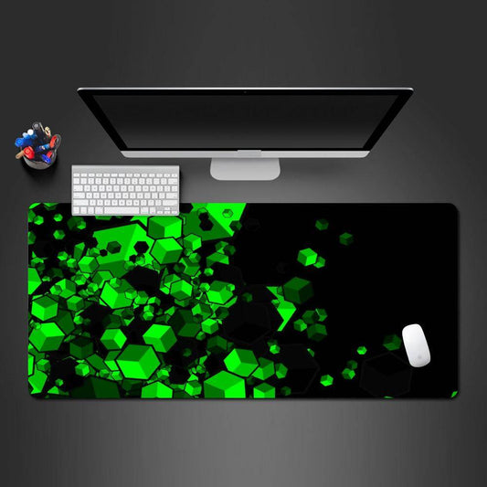 3D Green Cube Desk Pad - M (70 x 30cm)